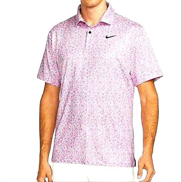 Nike Dri-fit Tour Golf Polo Pink Camo Print Sz XXL - Picture 2 of 8